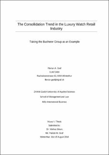 CONSOLIDATION IN THE LUXURY MARKET
